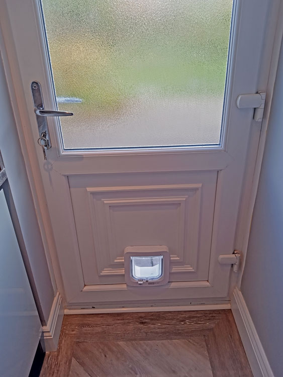Cat flaps fitted to PVC doors