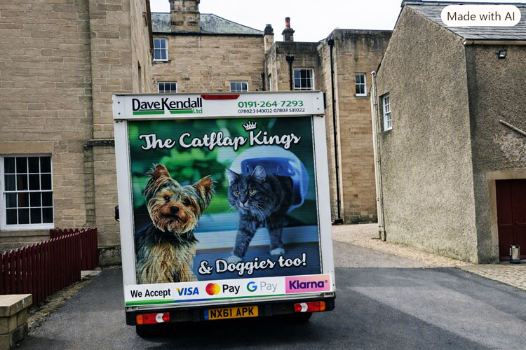Cat flap supply and installation