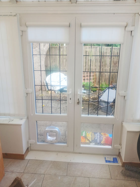 Microchip cat flap installation