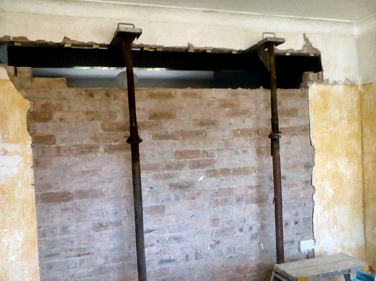 house alterations Newcastle, removal of a living room wall