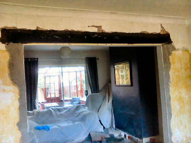 Removal of a living room wall, home alterations