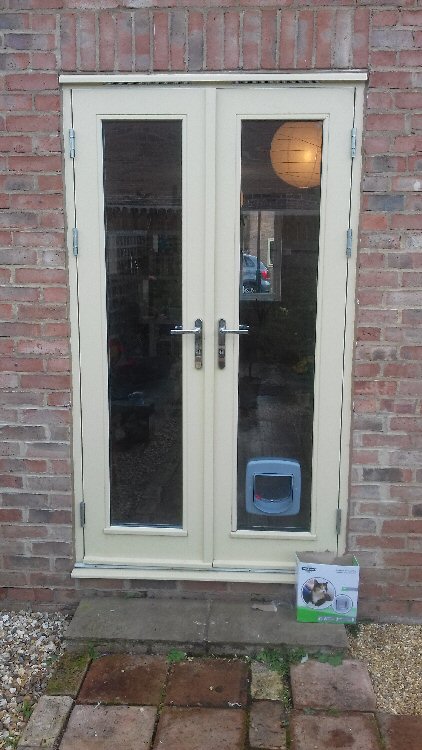 Cat flap fitters near here, here installed in Longhirst Morpeth
