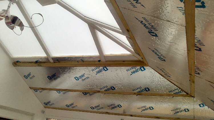 North East conservatory roof insulation system