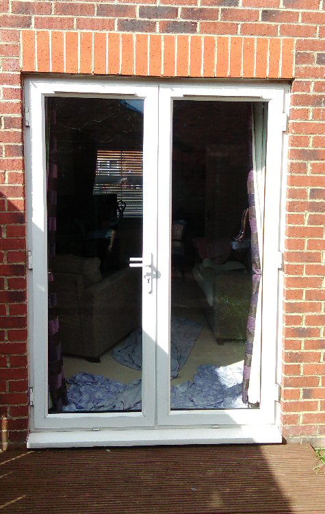 Brunswick Woods french door acoustic glass installation