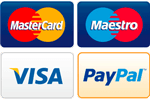 Pay for you windows with Visa, Maestro or Mastercard, powered by Paypal