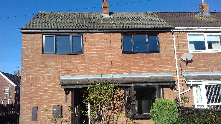 A+ Rated EnergiMax double glazed windows with black frames Newcastle